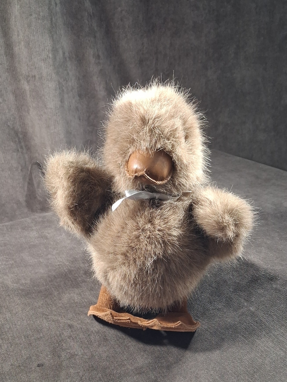 Vintage Gund "Waddles" The Duck Tan Brown Plush Stuffed Animal 8" VG 1986